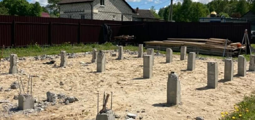 Фундамент на забивных ЖБ сваях